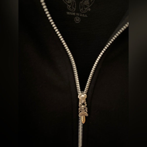 CHROME HEARTS ASPEN EXCLUSIVE HEAVY WEIGHT HOOD ZIP UP BLACK MEDIUM - Picture 3 of 10